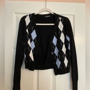SHEIN argyle print cardigan